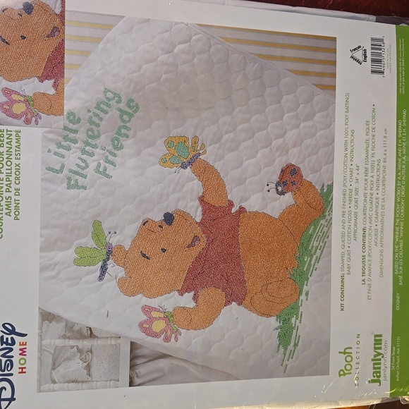 Vtg Janlynn Disney Home Winnie The Pooh #1132-58 - Quilt 34" x 44" NIP - Picture 3 of 5